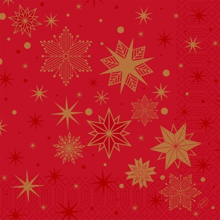 Duni Christmas Stargazing Red Tissue Napkin 3ply 40cm