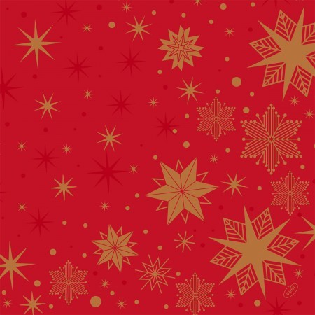 Duni Christmas Stargazing Red Bio Dunisoft® Napkin 40cm
