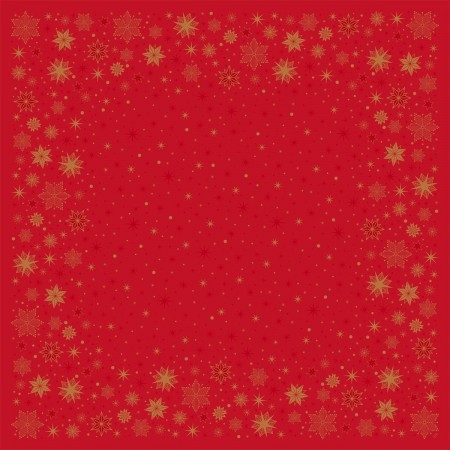 Duni Christmas Stargazing Red Dunisilk® Slipcover 84cm x 84cm