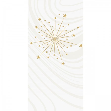 Duni Christmas Sparkly White Bio Dunisoft® Napkin 40cm, 1/8 Book Folded