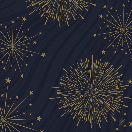 Duni Christmas Sparkly Black Bio Dunisoft® Napkin 40cm