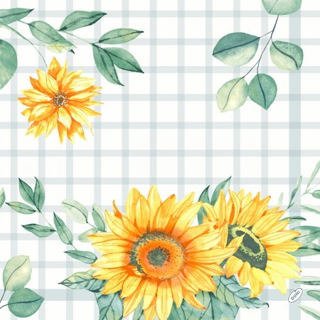 Duni 4 ply Tissue Napkin, 40cm, Sunflower Day