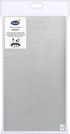 Dunisilk&reg; Tablecover, 138cm x 220cm, Silver