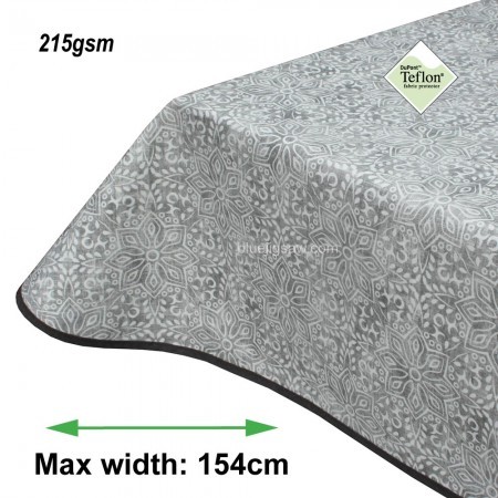 Cadiz Grey Acrylic Coated Tablecloth