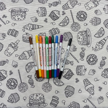 Doodle Tablecloth Party Time With Wash Out Pens