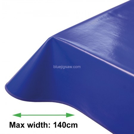 Blue Wipeclean Tablecloth, Vinyl PVC