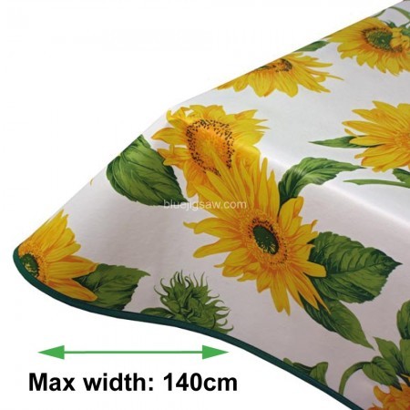 Sunflower Wipeclean Tablecloth, Vinyl PVC