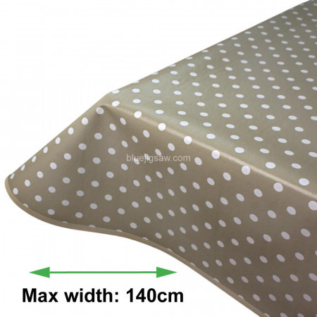 Mushroom Polka Dot Wipeclean Tablecloth, Vinyl PVC