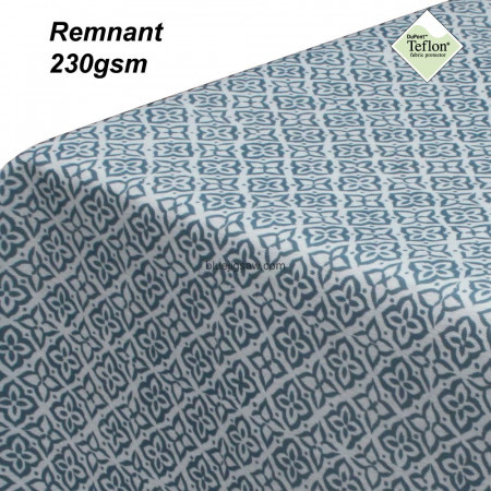 REMNANT Milton Blue Acrylic Coated Fabric