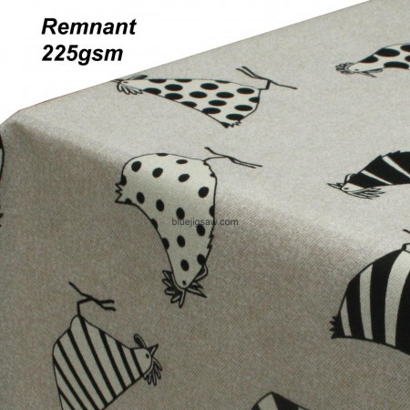 REMNANT Chickens Acrylic Coated Fabric