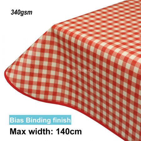 Lola PVC Tablecloth Tomato Red Check