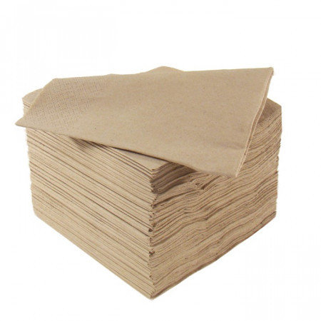 Cocktail Tissue Napkin, 2ply 24cm Kraft Recycled