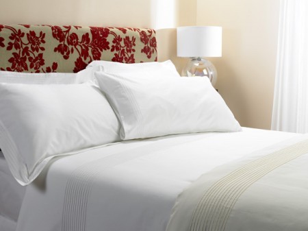 Ivory Cotton Sateen Duvet Cover, Pintuck 12, 400 Thread Count