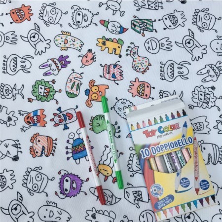 Doodle Tablecloth Monsters With Wash Out Pens