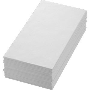 Dunilin Napkins, 1/8 Bookfold, 48cm, White