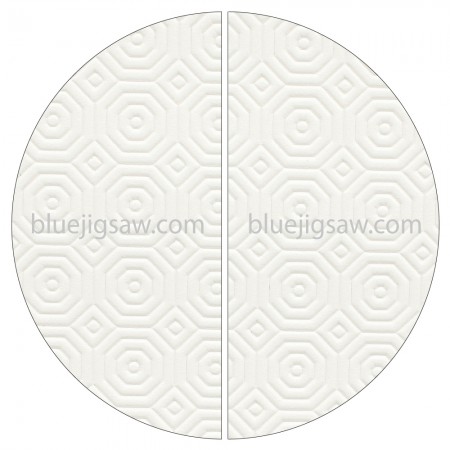 Two Piece Round White Table Protector