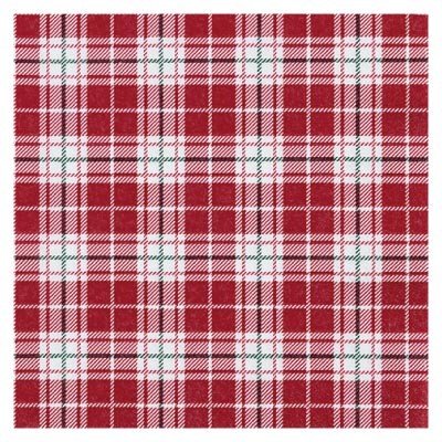 Home Fashion 3ply 33cm Tissue Napkins Chequers Red