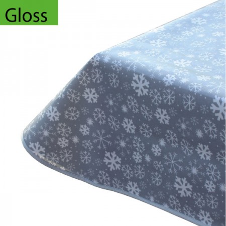 Oilcloth Tablecloth Snowy Grey