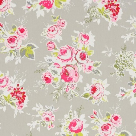 Clarke and Clarke Rose Garden Pebble Furnishing Fabric, Remnant