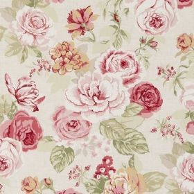Clarke and Clarke Genevieve Old Rose Furnishing Fabric, Remnant