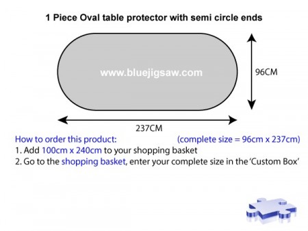 Extra Thick Clear Table Protector Oval