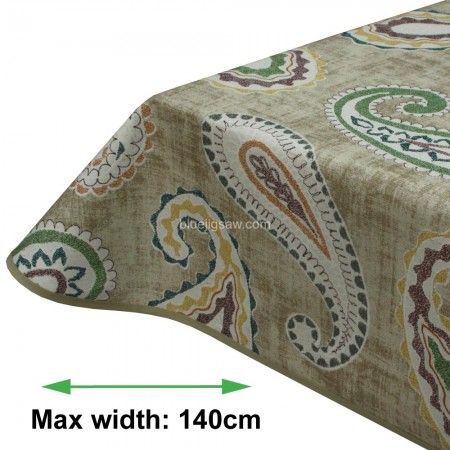 Paisley Acrylic Coated Tablecloth