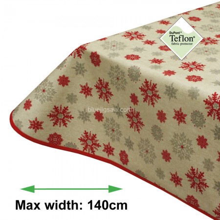Festive Charm Christmas Acrylic Coated Tablecloth with Teflon