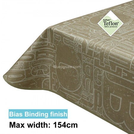 Acrylic Coated Tablecloth with Bias Binding
