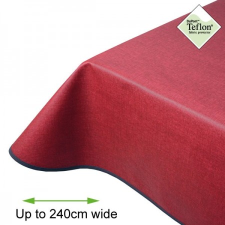 Acrylic Coated Tablecloth shown with Bias Binding Edge Finish