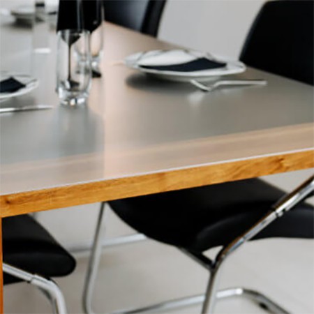 Extra Thick Clear Embossed Round Table Protector