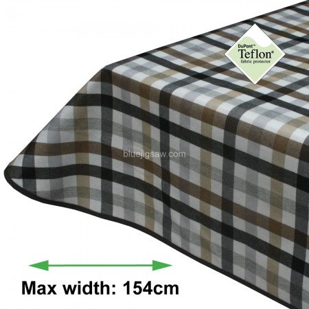 Van Dyke Check Acrylic Coated Tablecloth with Teflon