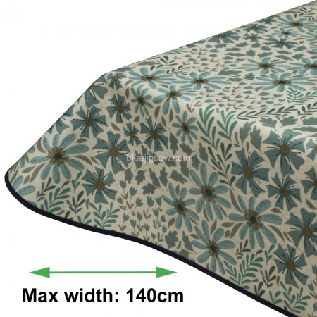 Ocean Petals Acrylic Coated Tablecloth