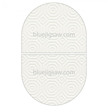 2 Piece Oval White Table Protector
