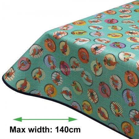 Aqua Lido Acrylic Coated Tablecloth