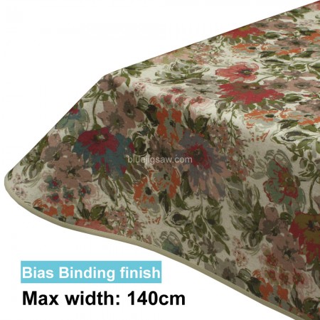 Acrylic Coated Tablecloth with Bias Binding
