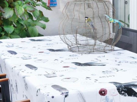 Birds & Feathers Wipe Clean PVC Tablecloth
