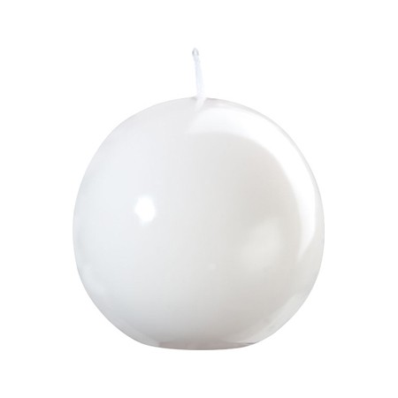 Duni Shiny Ball Candle, Ø80mm, White
