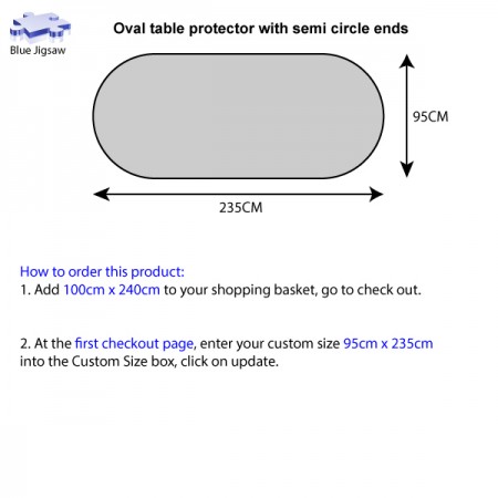 Oval Table Protector Custom size Help Image