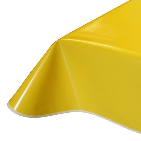 Vinyl PVC Tablecloth Plain Yellow