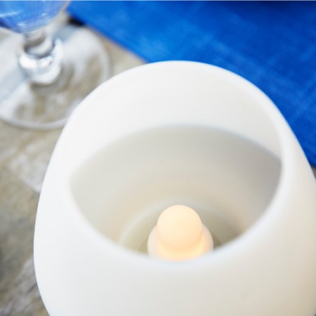 Duni Moody Maxi Candle Holder White with LED candle
