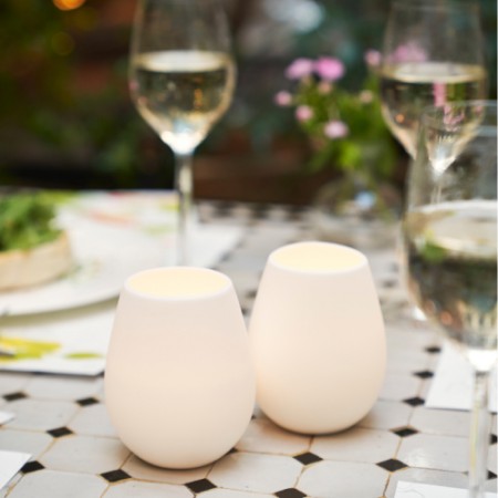 Duni Tropical Candle Holder White with LED candles