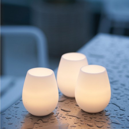 Duni Tropical Candle Holder White with LED candles